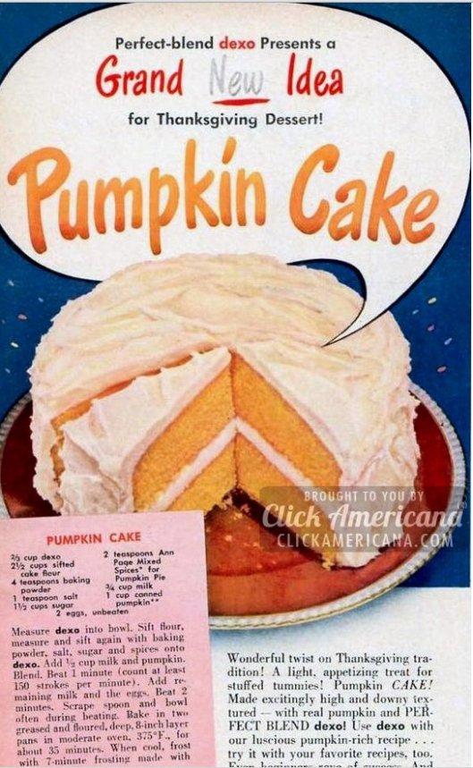 The Dexo pumpkin cake recipe